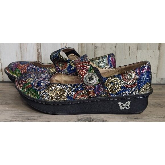Alegria Paloma Bullseye Women’s Euro Sz 39/US Sz 9 Orthopedic Cushioned Colorful - Picture 7 of 10